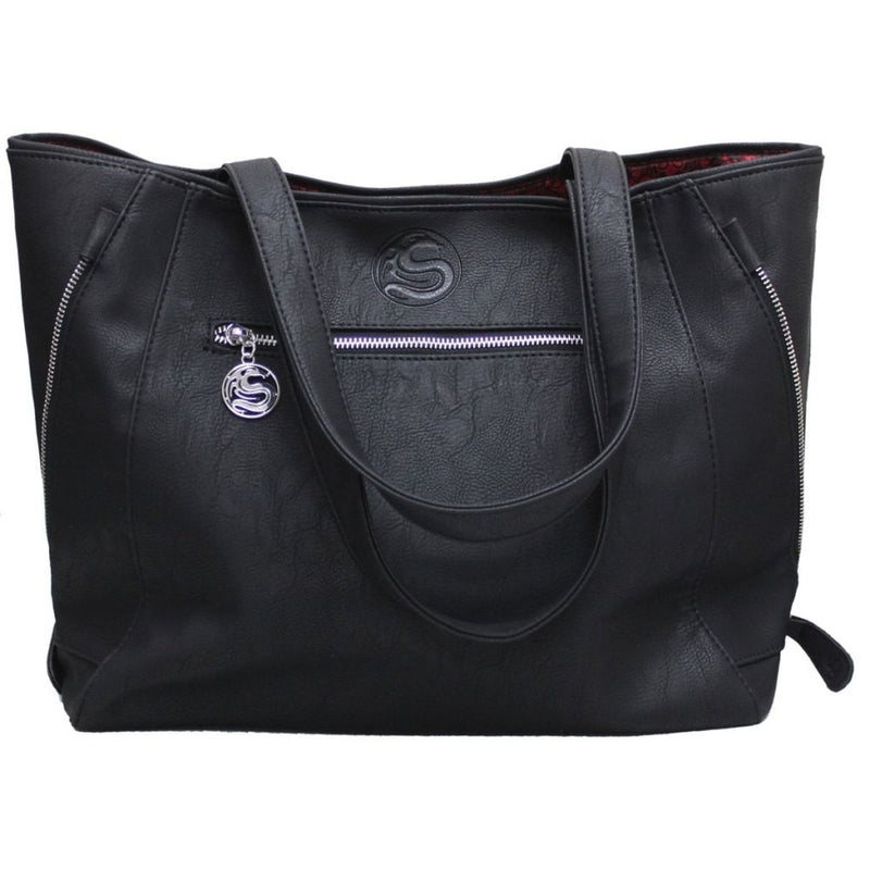 Spiral Black Cat - Tote Bag - Top Quality Pu Leather Studded