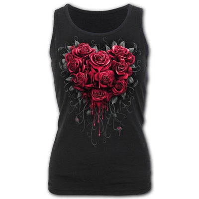 Spiral Bleeding Heart - Razor Back Top Black