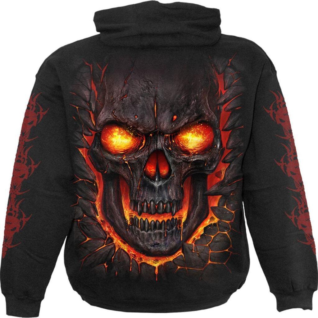 Spiral Skull Lava - Hoody Black