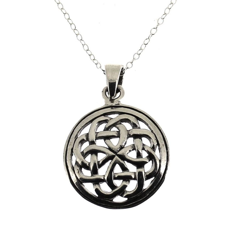 Sterling Silver Celtic Knot-work Round Pendant – Badboy Jewellery